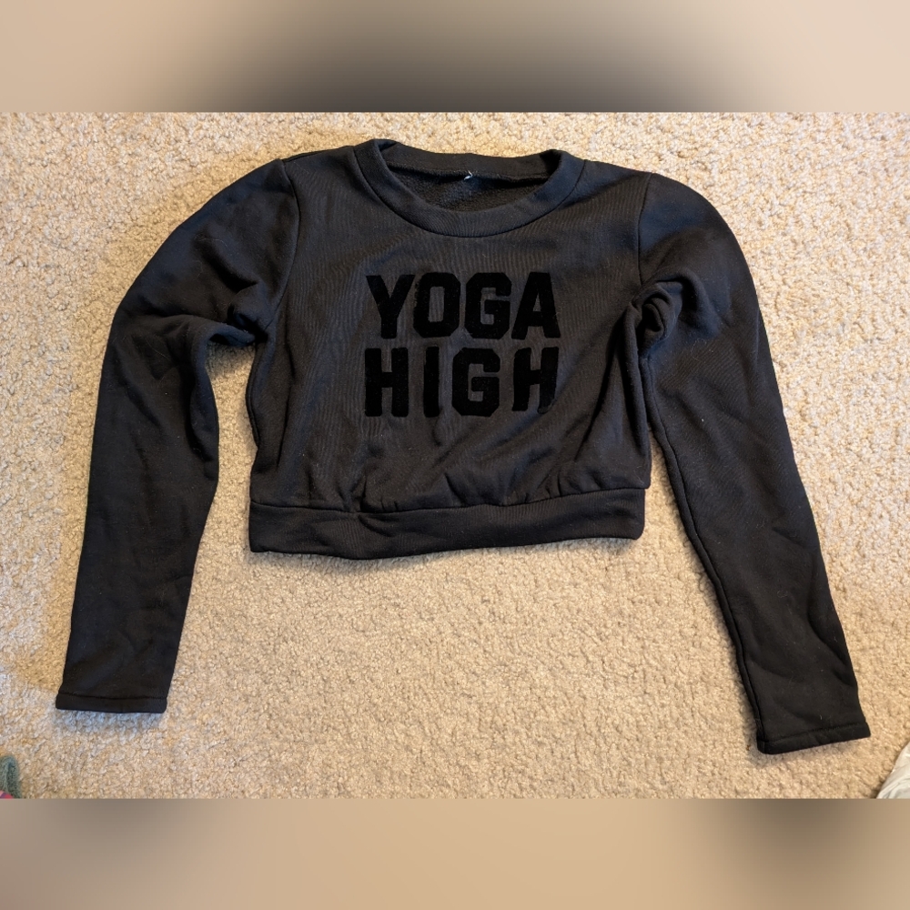 Alo Yoga High Cropped Crewneck Sweatshirt